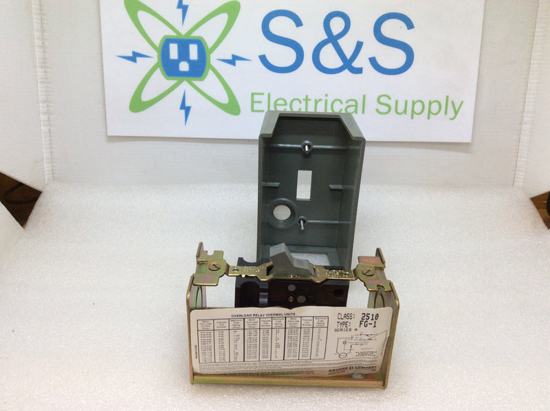 Square D Class 2510 Type FG-1 Series A 1 & 2 Pole 115-277VAC Manual Starter Switch (New Open Box)