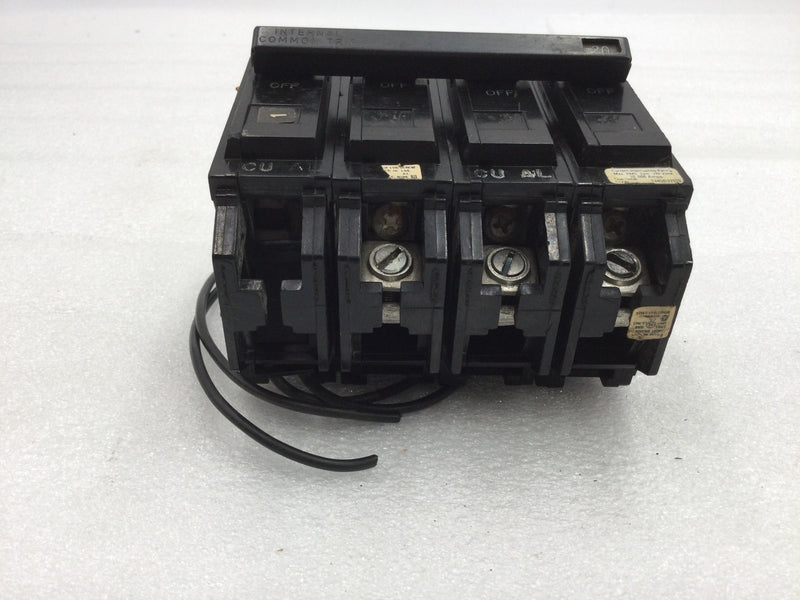 GE THQB32020ST1 20 Amp 3 Pole 240V Breaker w/Shunt Trip
