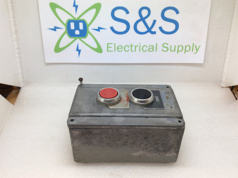 Allen Bradley 800T2TZ 2 Button Hand Control Start-Stop 6A 120VAC Enclosure With Controls