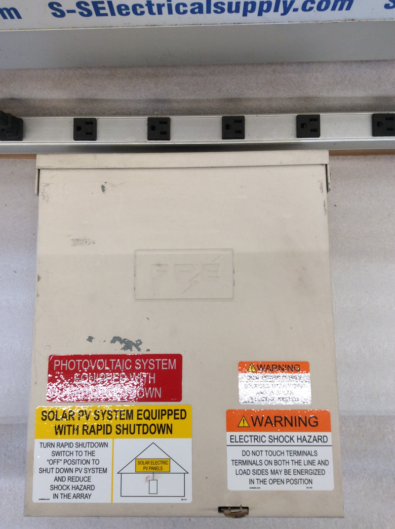 FPE RH10200 Single Phase 120/240VAC 200A Max Nema3r Main Circuit Breaker Enclosure