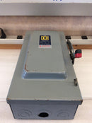 Square D HU362 60 Amp 3 Pole 600V Nema 1 Enclosure Non-Fusible Safety Switch