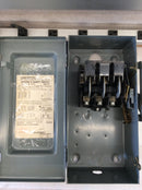 Square D HU362 60 Amp 3 Pole 600V Nema 1 Enclosure Non-Fusible Safety Switch