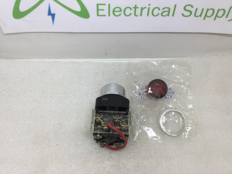 Allen Bradley 800t-Pt16 Red Lens 120v Pilot Light