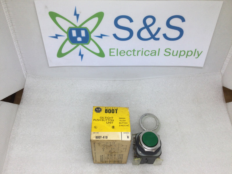 Allen Bradley 800t-A1b Series N Push Button Green
