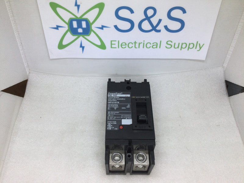 Square D QBP22100TM 100 Amp 240v 2 Pole Molded Case Circuit Breaker