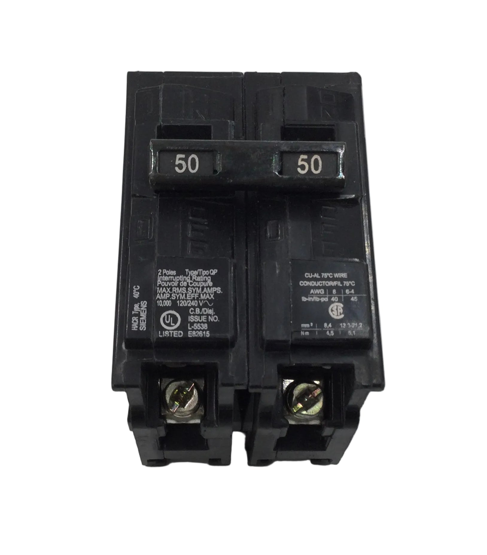 Q250 ITE/Siemens/Gould Q250 50 Amp 2 Pole 120/240V Circuit Breaker