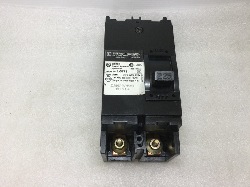 Square D Q2M-2225MT 200 Amp 2 Pole Circuit Breaker Q2M2225MT
