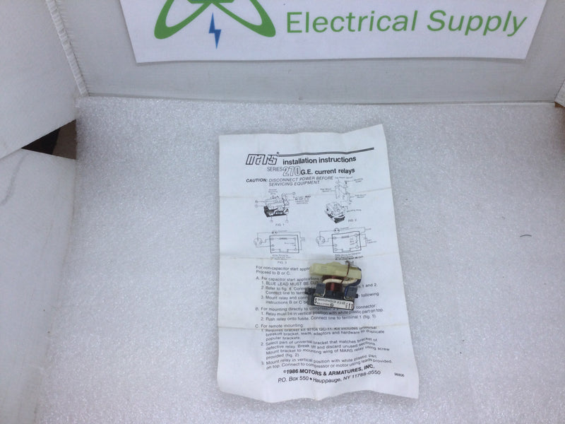 Mars 27004B Current Type Relay Genuine GE Product