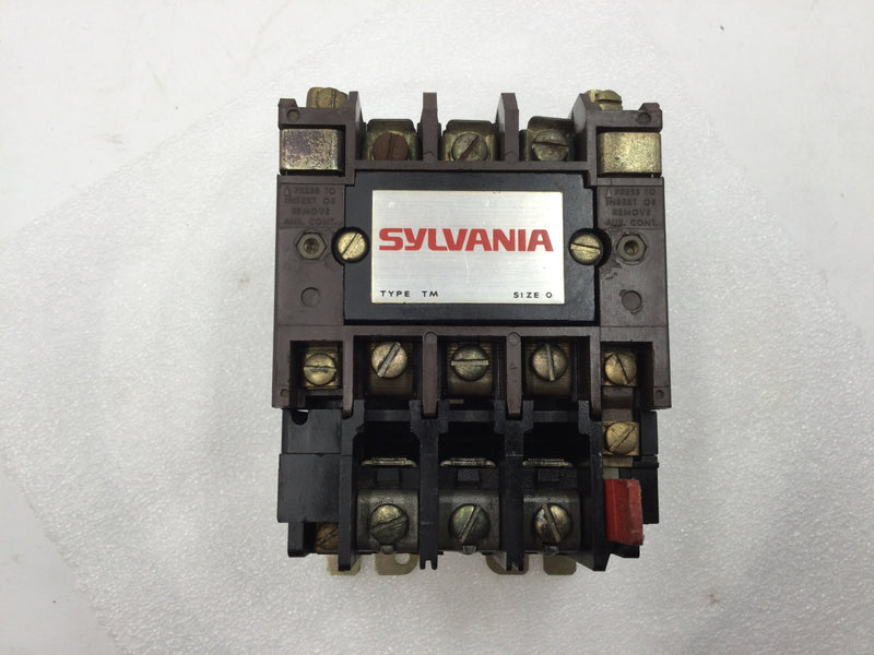 Sylvania A13U030 18 Amps Size 0 600V Type TM No Coil Contactor