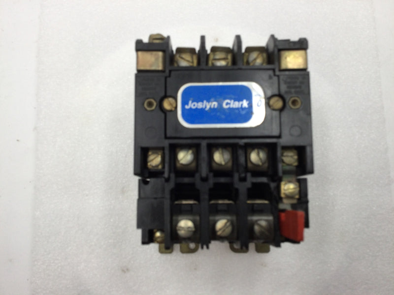 Sylvania/Joslyn Clark Contactor T13U030 Size 0 600V 120 VAC Coil TB159-1 18 Amps
