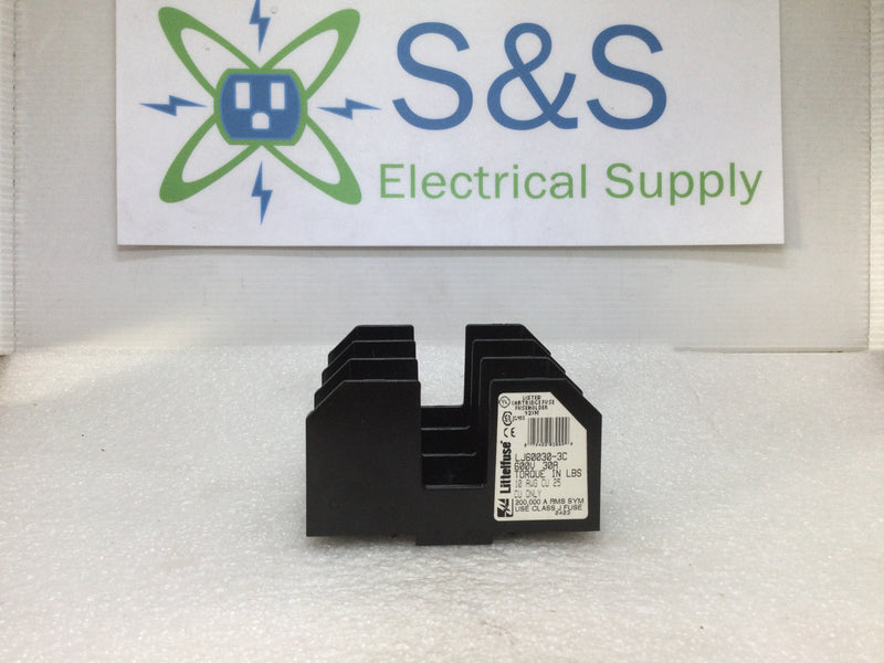 Littlefuse LJ60030-3C Cartridge Fuseholder 600V 30 Amp 200,000 Amp RMS Sym For Use With Class J Fuses
