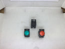 Telemecanique ZBE-101 Non-Illuminated Selector Switch & 2: ZBV-6 Stop/Run Indication Light Module  240V 3 Amp