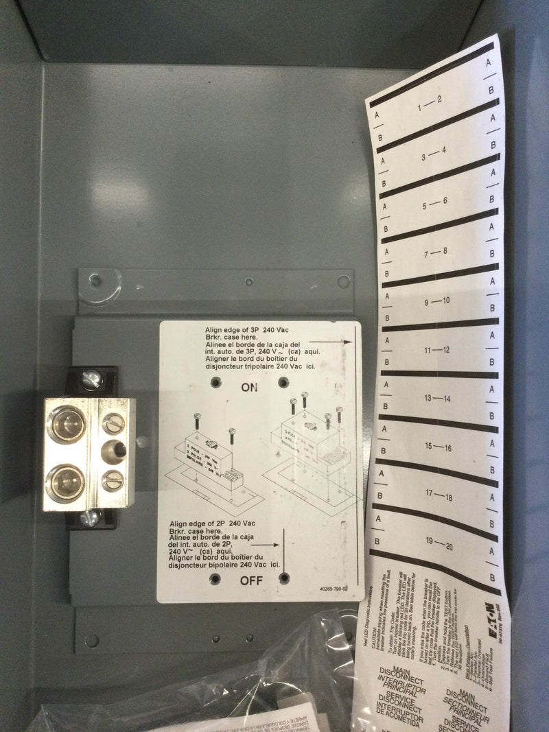 Square D Q23225NRB 225A 240VAC Max Circuit Breaker Enclosure Nema3R Enclosure