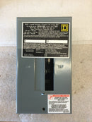 Square D QO2L30S 30 Amp 2 Pole 120/240V Type 1 QO Load Center Series G01 7" x 4"
