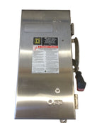 Square D HU361DS 30 Amp 3 Pole 600V Non-Fused Safety Switch Stainless Steel