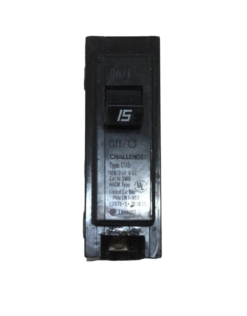 Challenger C115 15 Amp 1 Pole 120/240V Type C Circuit Breaker - Printe