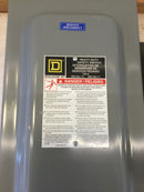 Square D H223N 100A 2 Pole 240V Fused Nema 1 Enclosure Safety Switch/Disconnect