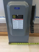 Square D H223N 100A 2 Pole 240V Fused Nema 1 Enclosure Safety Switch/Disconnect