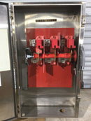 Square D HU365DS 3 Pole 400A 600VAC NEMA4/4X/5 Stainless Steel Safety Switch/Disconnect