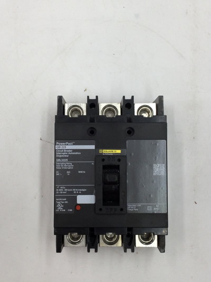 Square D QBL32225 225 Amp 3 Pole 240v 50/60hz Circuit Breaker