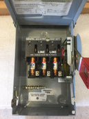 General Electric TH4321R 3 Phase 30A 240VAC Fused Safety Switch Type TH/R Nema3R Outdoor