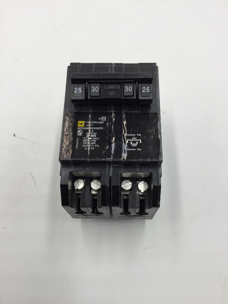 Square D HOMT225230 120/240V 25/30 Amp Quad Circuit Breaker