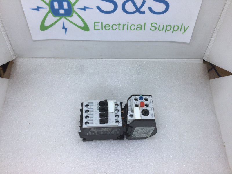 Siemens 3TF3010-0A 3 Pole Contactor With 3UA50 00-1F 1S/1NO Overload Relay 20A 600VAC