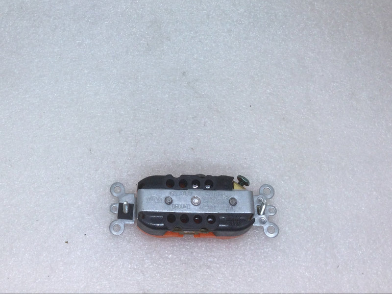 Leviton 5362-HGR 20 Amp 125V 2 Pole Isolated Ground Duplex Receptacle - Orange