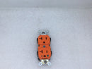 Leviton 5362-HGR 20 Amp 125V 2 Pole Isolated Ground Duplex Receptacle - Orange