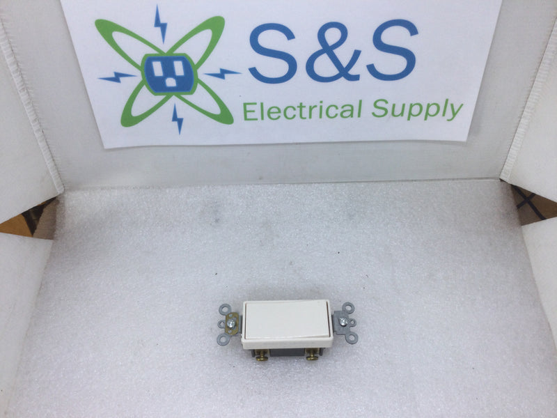 Leviton 5693-2T 15A 120/277V Almond Decora Plus 3-Way Rocker Type Wall Switch