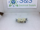 Bryant CR20-BI 20A 125VAC Ivory Duplex Receptacle Ivory Commercial Grade