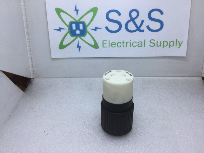 Bryant 70620NC 2 Pole 3 Wire Grounding 20A 250VAC Nema L6-20 Twist-Lock Female Connector
