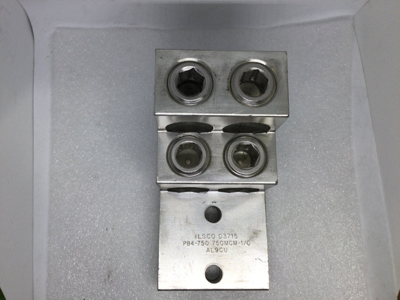 Ilsco D3715 PB4-750 750 MCM-1/0 AL9CU Mechanical Lug