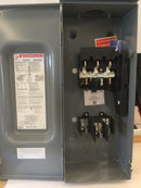 Square D H363RB 100A 600VAC 3 Phase Fused Type 3R Outdoor Enclosure Heavy Duty Safety Switch (New)