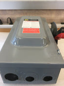Square D HU362 60 Amp 3 Pole 600V Nema 1 Enclosure Non-Fusible Safety Switch