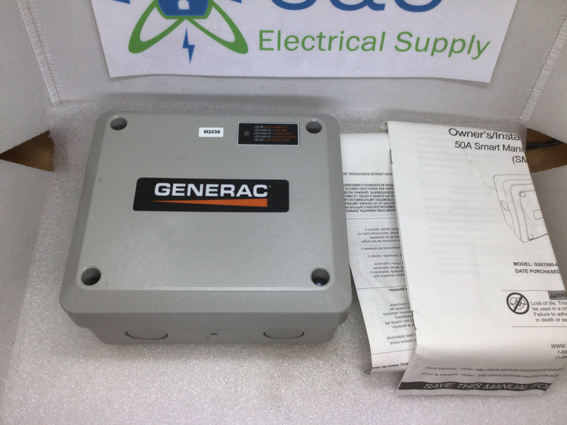 Generac 7000 50A Smart Management Module/Load Shed Single Phase 120/240VAC For Use With 100-800A RTS/RXS Transfer Switch