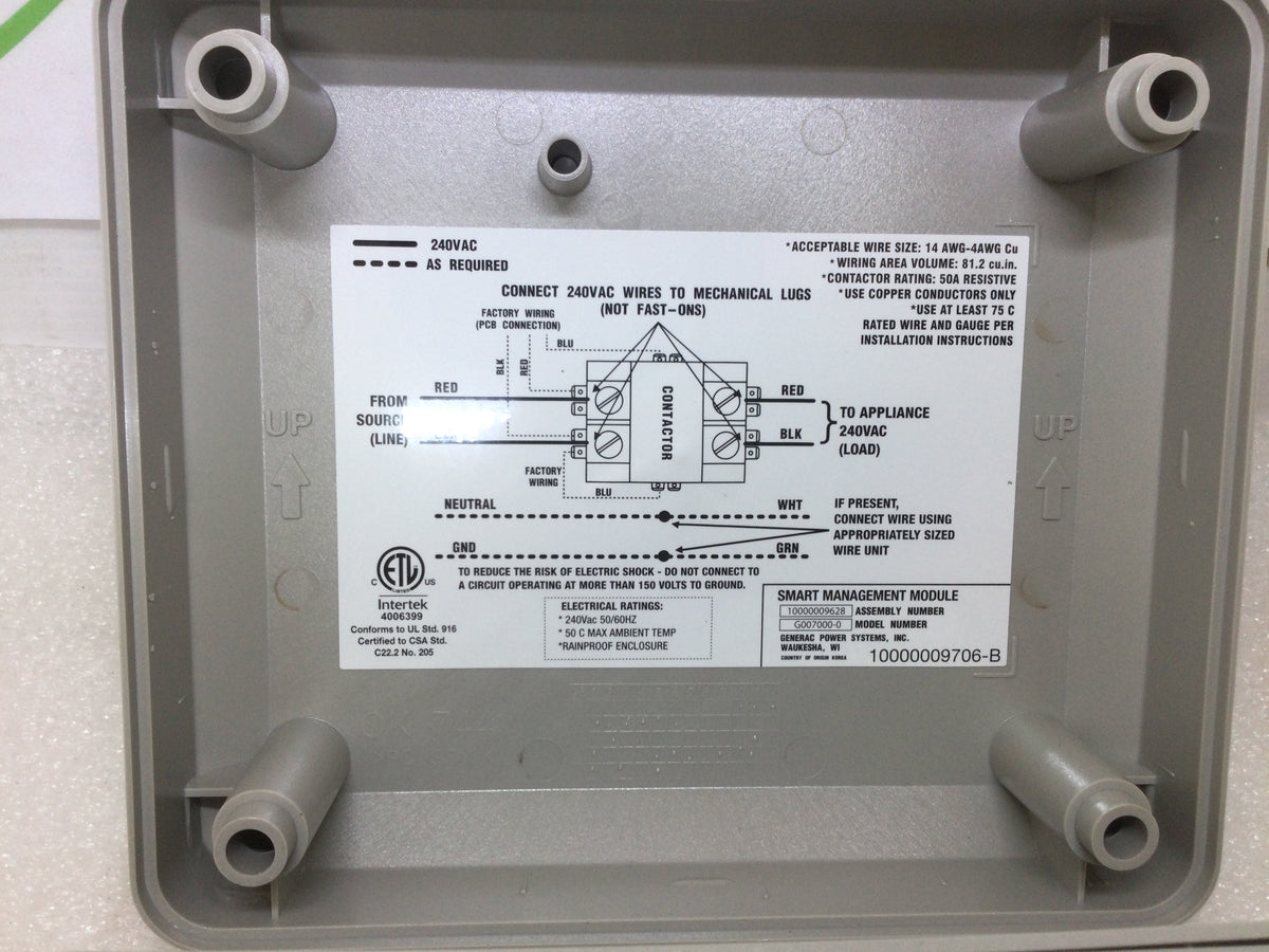 Power Management System Generac 7000 50 Amp Load Manager - Wire-Free ...