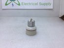Leviton 2004 Lamp Socket Extension Medium Base 2pc Glazed Porcelain Lampholder