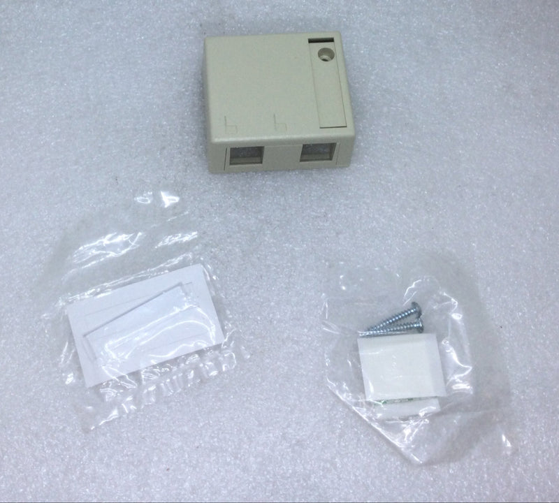 Leviton 41089-2IP 2-Port 1 Blank QuickPort Insert Surface Mount Housing Ivory
