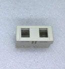 Leviton 41089-2IP 2-Port 1 Blank QuickPort Insert Surface Mount Housing Ivory