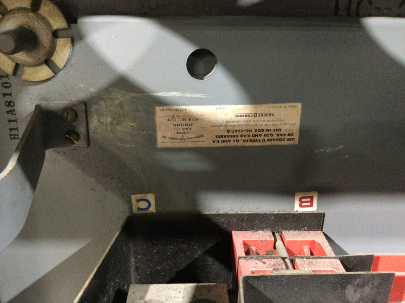 Square D 10 Space I-Line Panelboard 3Ph 600A 277/480VAC Type FA/Q2 Circuit Breakers