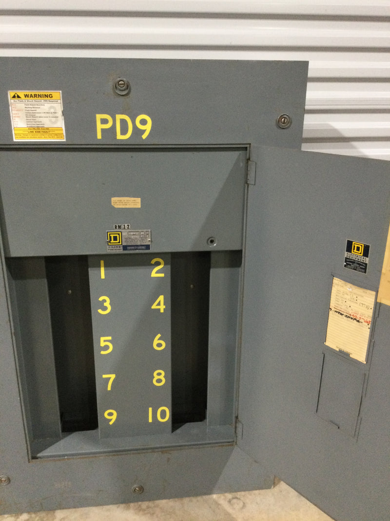 Square D 10 Space I-Line Panelboard 3Ph 600A 277/480VAC Type FA/Q2 Circuit Breakers