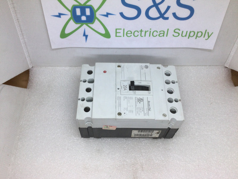 GE/General Electric FBN36TE020R2 3 Pole 20A 480VAC Record Plus Issue A5890 Circuit Breaker