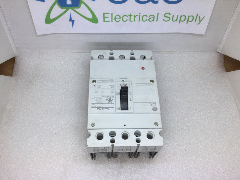 GE/General Electric FBN36TE020R2 3 Pole 20A 480VAC Record Plus Issue A5890 Circuit Breaker