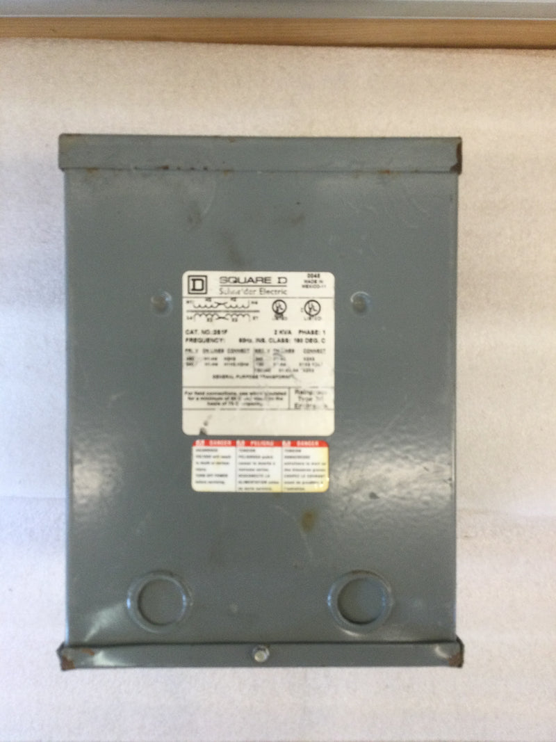 Square D 2S1F 2KVA Single Phase 480VAC Nema3R Buck Boost Transformer