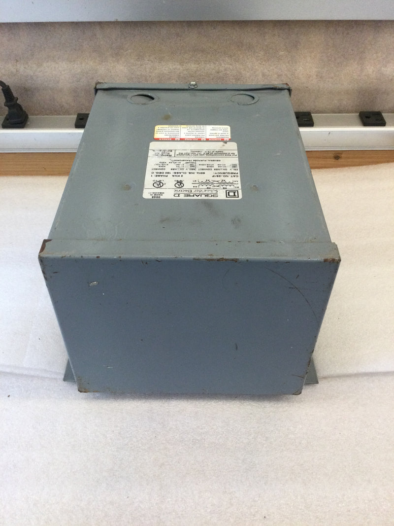Square D 2S1F 2KVA Single Phase 480VAC Nema3R Buck Boost Transformer