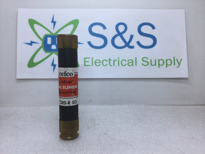 Cefco CRS-R-50 50 Amp 600V or Less Current Limiting Time Delay Class RK-5 Fuse