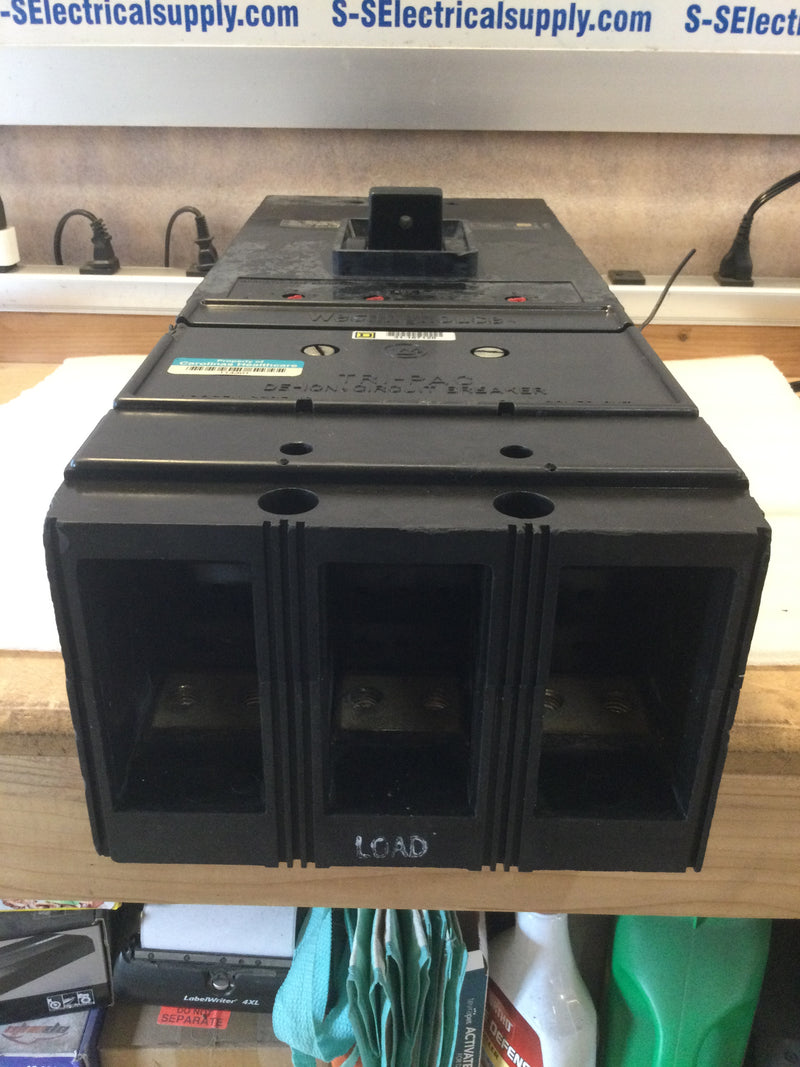 Westinghouse NB3800PF 3 Pole 800A 600Vac Trip Set 500A Style 137 Type NB Circuit Breaker