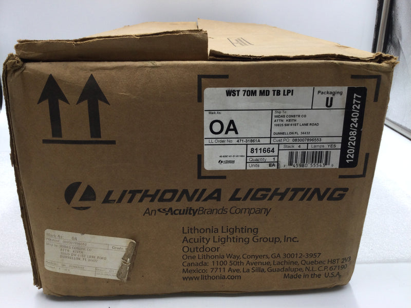 Lithonia WST 70M MD TB LPI Architectural Decorative Wall-Mounted Lighting 70W 120/208/240/277