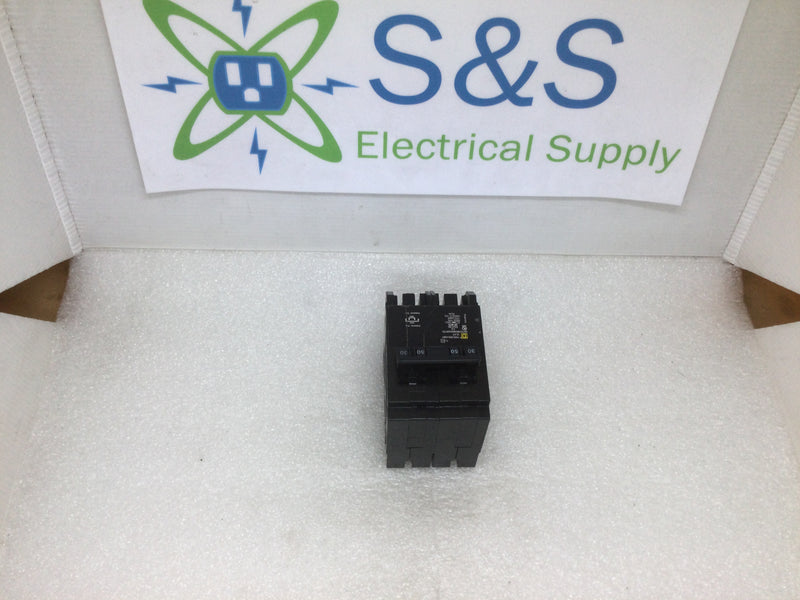 Square D/Homeline HOMT3030250 2 Pole 30A/50A-50A/30A Quad Style 120/240VAC Type HOM Circuit Breaker